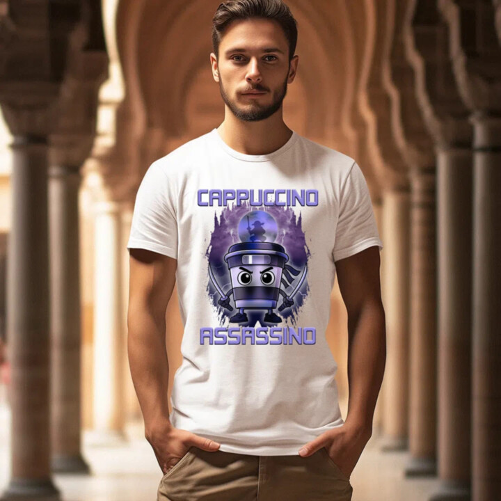 Cappuccino Assassino - Italian Brainrot - pánské tričko s potiskem