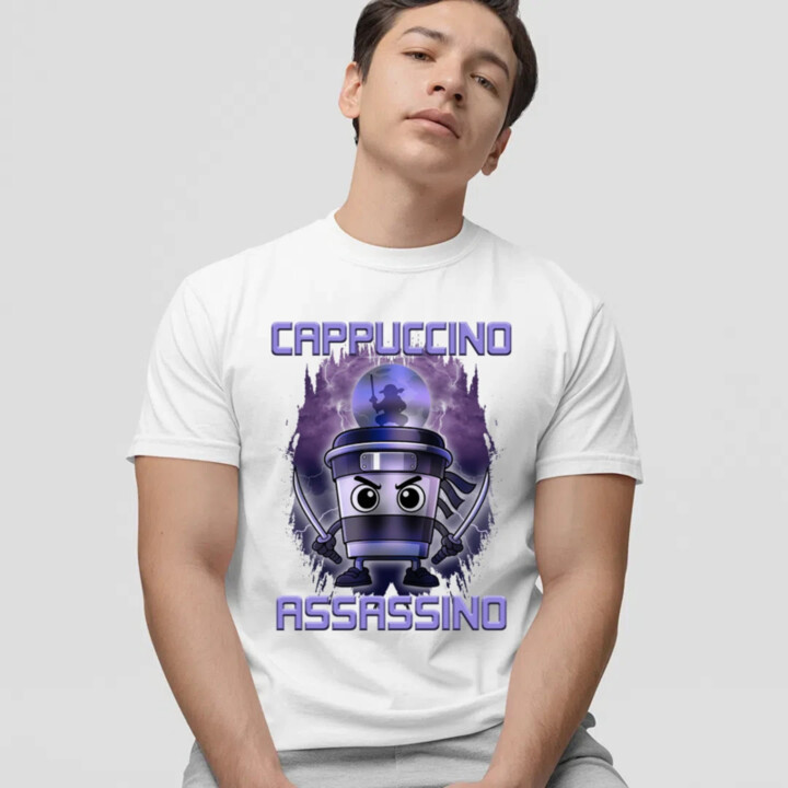 Cappuccino Assassino - Italian Brainrot - pánské tričko s potiskem