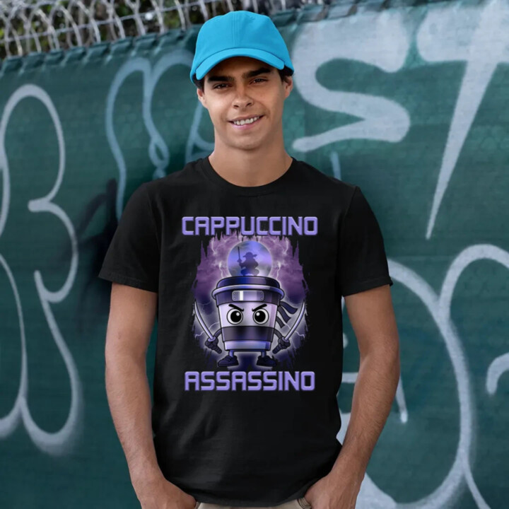 Cappuccino Assassino - Italian Brainrot - pánské tričko s potiskem