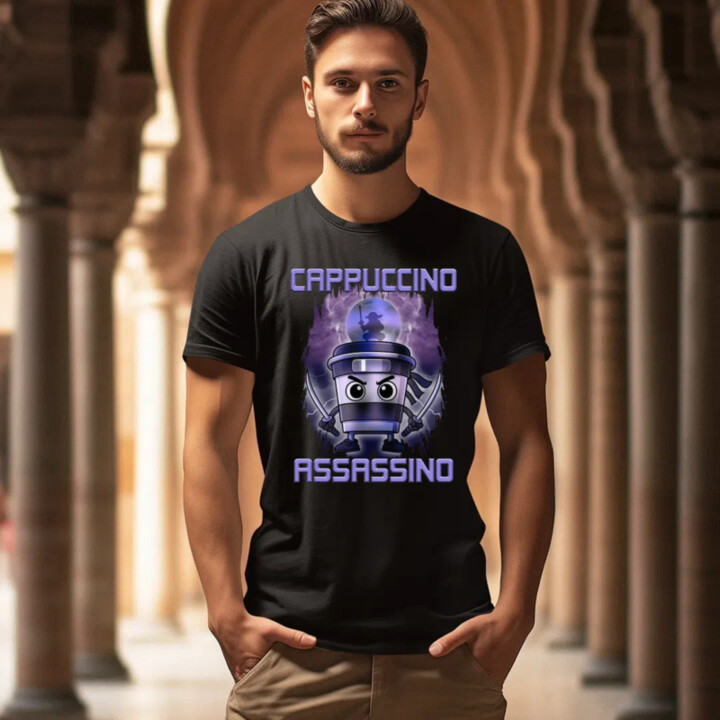 Cappuccino Assassino - Italian Brainrot - pánské tričko s potiskem