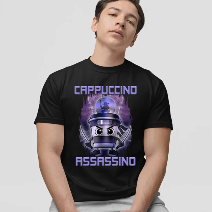 Cappuccino Assassino - Italian Brainrot - pánské tričko s potiskem