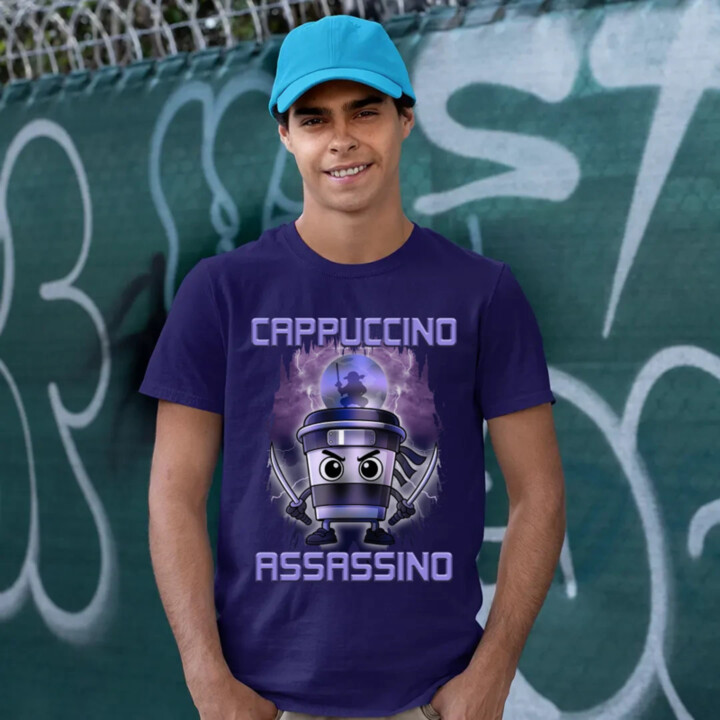 Cappuccino Assassino - Italian Brainrot - pánské tričko s potiskem