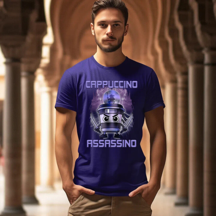 Cappuccino Assassino - Italian Brainrot - pánské tričko s potiskem