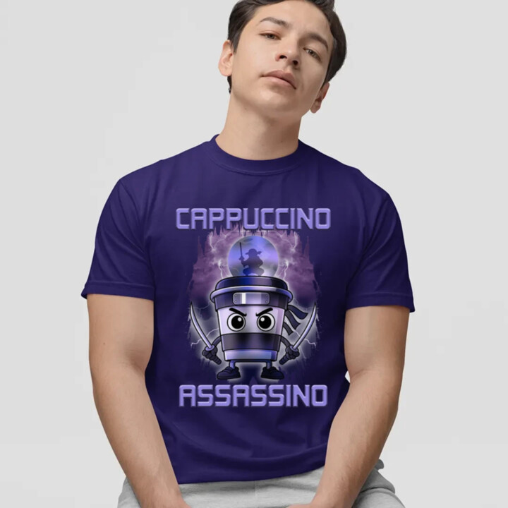 Cappuccino Assassino - Italian Brainrot - pánské tričko s potiskem