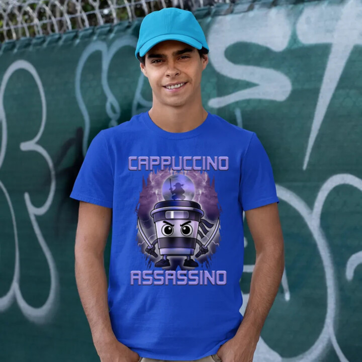 Cappuccino Assassino - Italian Brainrot - pánské tričko s potiskem