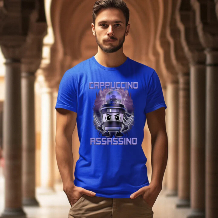 Cappuccino Assassino - Italian Brainrot - pánské tričko s potiskem