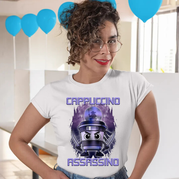 Cappuccino Assassino - Italian Brainrot  - dámské tričko s potiskem