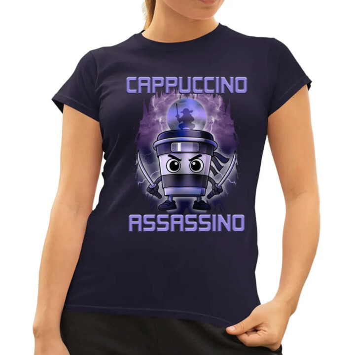 Cappuccino Assassino - Italian Brainrot  - dámské tričko s potiskem