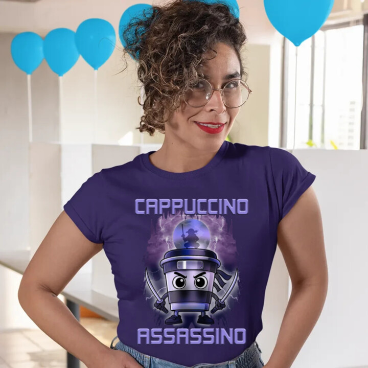 Cappuccino Assassino - Italian Brainrot  - dámské tričko s potiskem