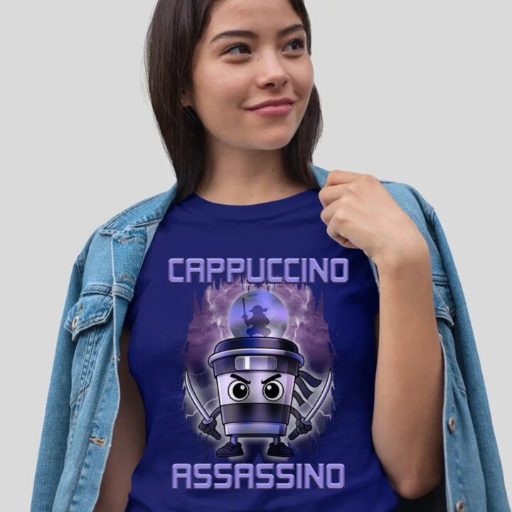 Cappuccino Assassino - Italian Brainrot  - dámské tričko s potiskem