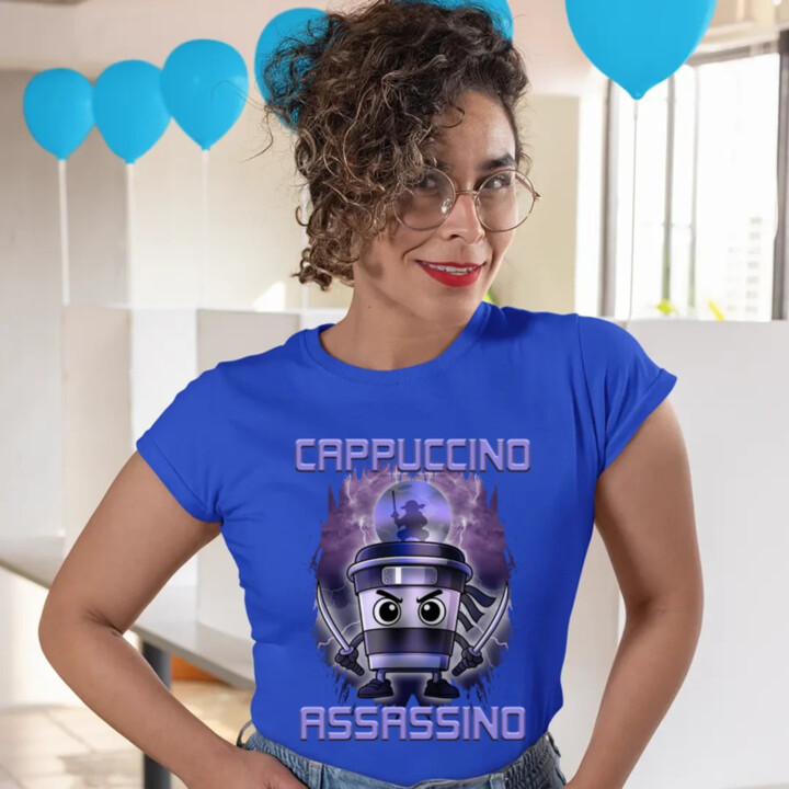 Cappuccino Assassino - Italian Brainrot  - dámské tričko s potiskem