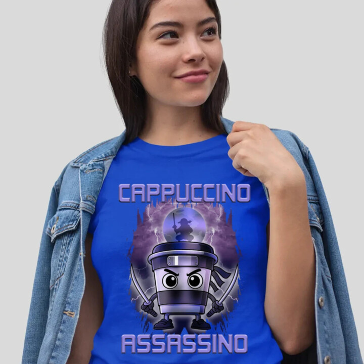Cappuccino Assassino - Italian Brainrot  - dámské tričko s potiskem