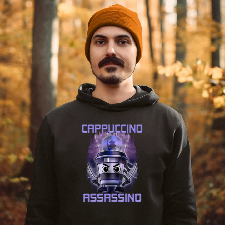 Cappuccino Assassino - Italian Brainrot - pánská mikina s potiskem