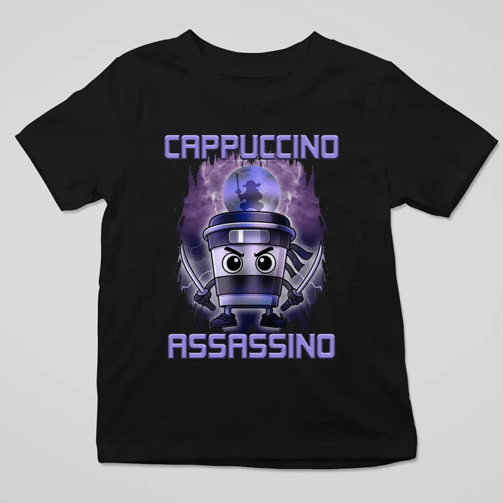Cappuccino Assassino - Italian Brainrot - dětské tričko s potiskem