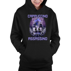 Cappuccino Assassino - Italian Brainrot - dětská mikina s kapucí