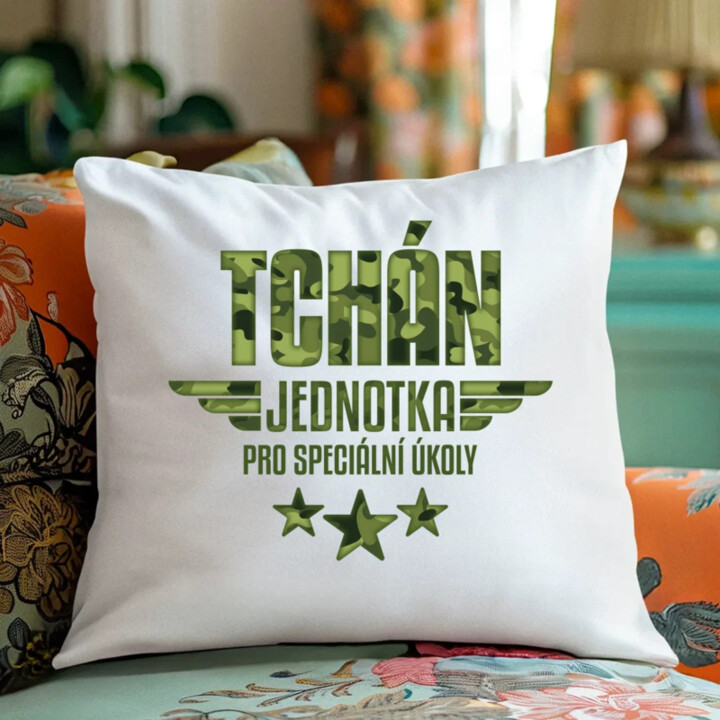 Tchán - jednotka na speciální úkoly - polštář s potiskem