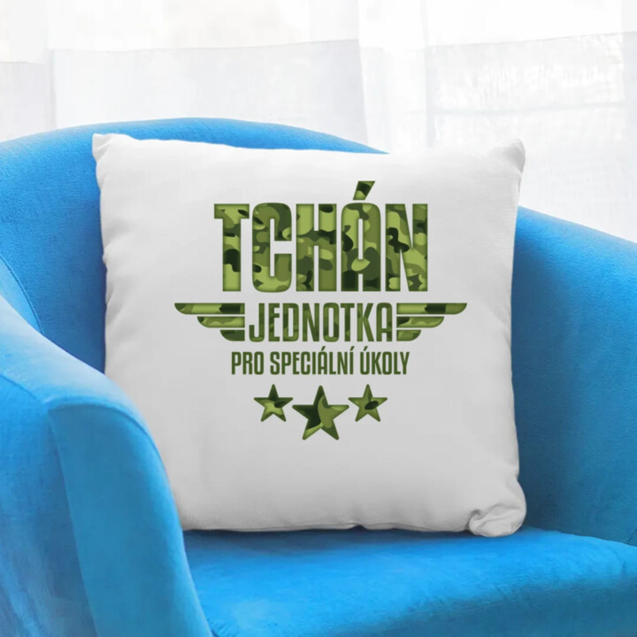Tchán - jednotka na speciální úkoly - polštář s potiskem