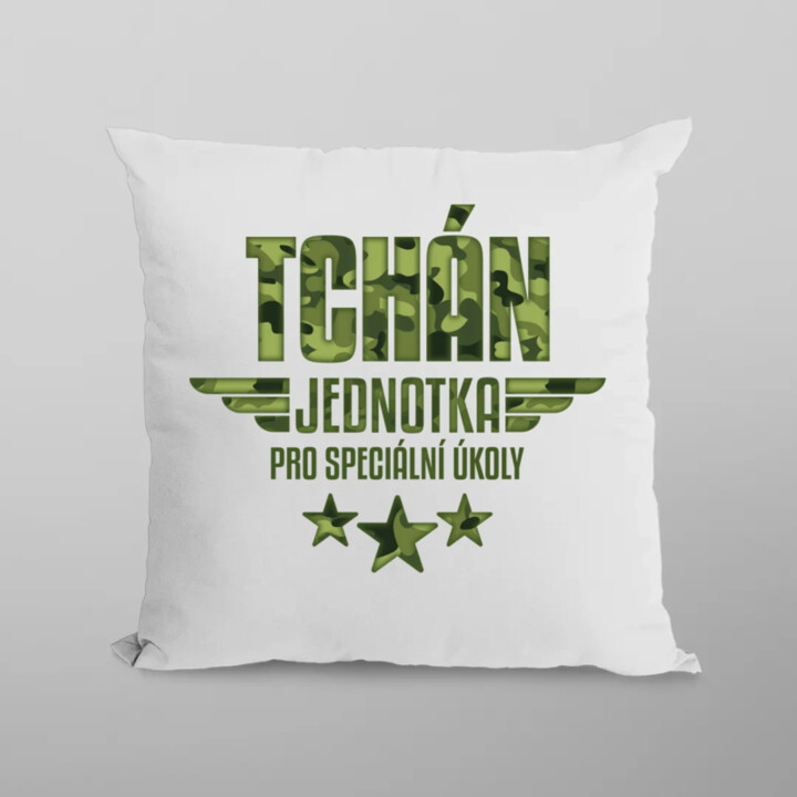Tchán - jednotka na speciální úkoly - polštář s potiskem