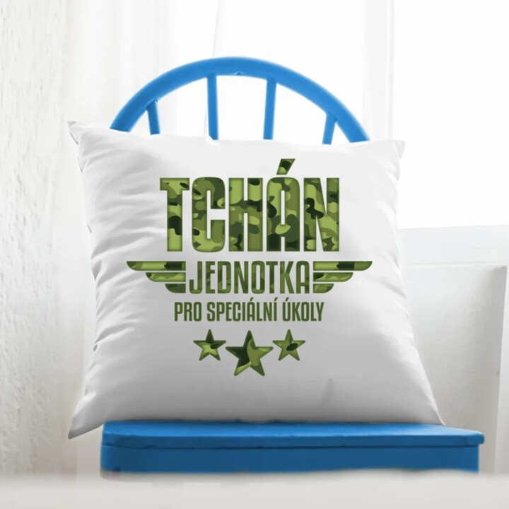 Tchán - jednotka na speciální úkoly - polštář s potiskem
