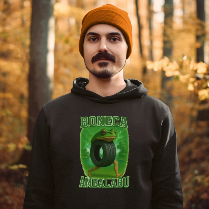Boneca ambalabu - Italian brainrot - pánská mikina s potiskem