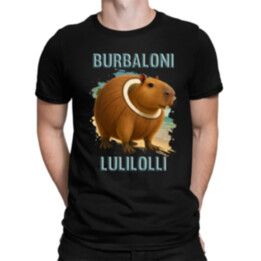 Burbaloni Lulilolli - Italian Brainrot - kapybara v kokosu - pánské tričko s potiskem