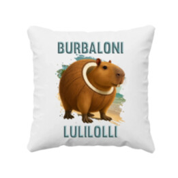 Burbaloni Lulilolli - Italian Brainrot - kapybara v kokosu - polštář s potiskem