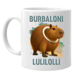 Burbaloni Lulilolli - Italian Brainrot - kapybara v kokosu - hrnek s potiskem