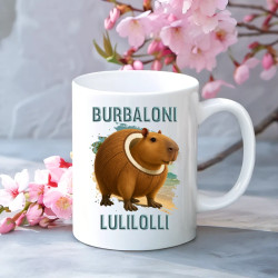 Burbaloni Lulilolli - Italian Brainrot - kapybara v kokosu - hrnek s potiskem