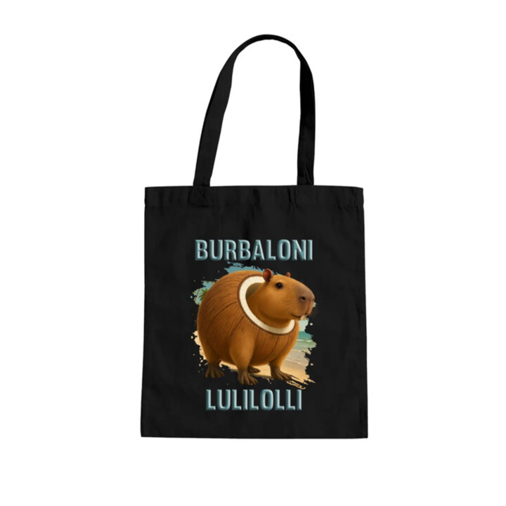 Burbaloni Lulilolli - Italian Brainrot - kapybara v kokosu - taška s potiskem
