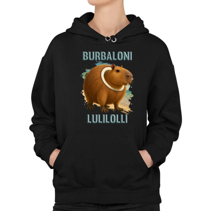 Burbaloni Lulilolli - Italian Brainrot - kapybara v kokosu - dámská mikina s potiskem