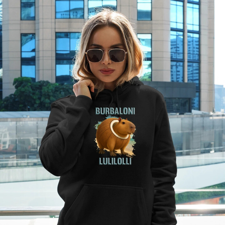 Burbaloni Lulilolli - Italian Brainrot - kapybara v kokosu - dámská mikina s potiskem