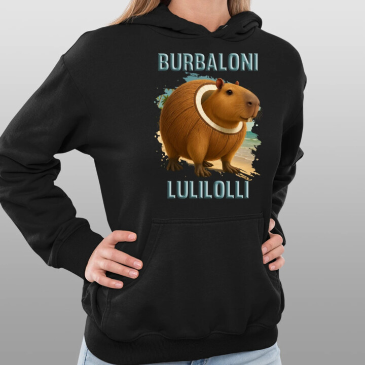 Burbaloni Lulilolli - Italian Brainrot - kapybara v kokosu - dámská mikina s potiskem