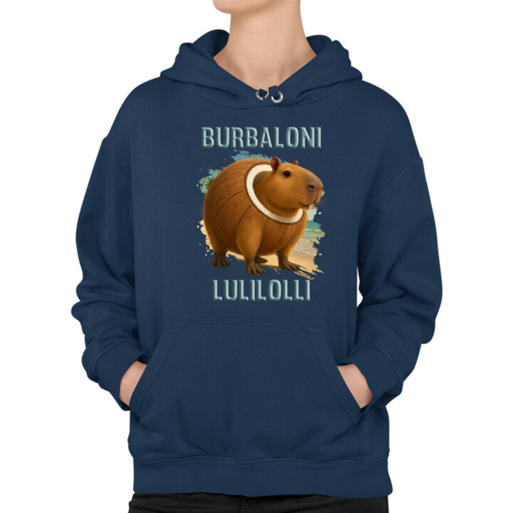 Burbaloni Lulilolli - Italian Brainrot - kapybara v kokosu - dámská mikina s potiskem