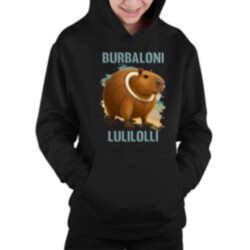 Burbaloni Lulilolli - Italian Brainrot - kapybara v kokosu - dětská mikina s kapucí