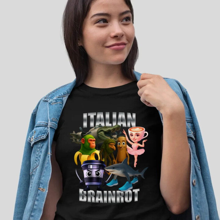 Italian Brainrot v2  - dámské tričko s potiskem