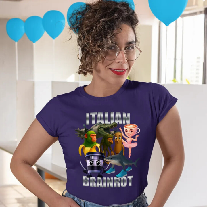 Italian Brainrot v2  - dámské tričko s potiskem