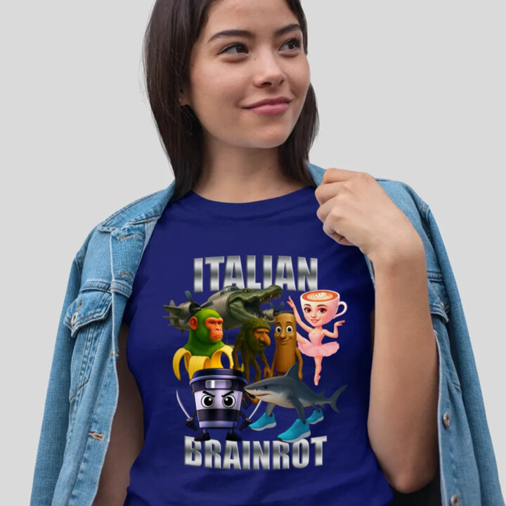Italian Brainrot v2  - dámské tričko s potiskem