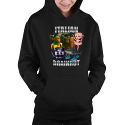 Italian Brainrot v2 - dětská mikina s kapucí
