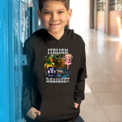Italian Brainrot v2 - dětská mikina s kapucí