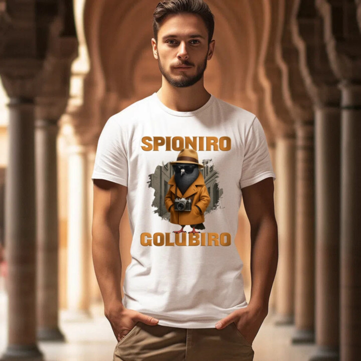 Spioniro Golubiro - Italian Brainrot  - pánské tričko s potiskem