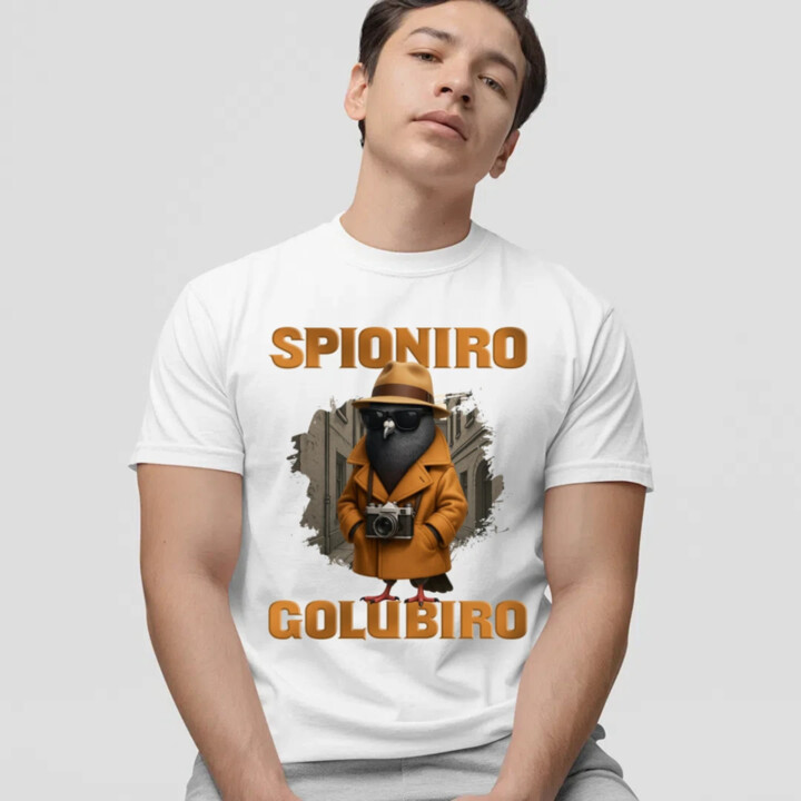 Spioniro Golubiro - Italian Brainrot  - pánské tričko s potiskem