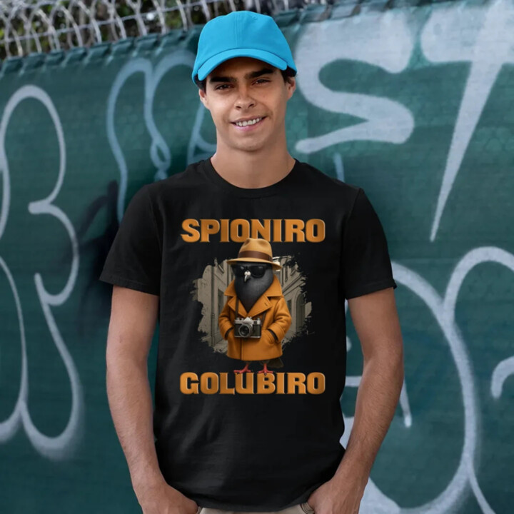 Spioniro Golubiro - Italian Brainrot  - pánské tričko s potiskem