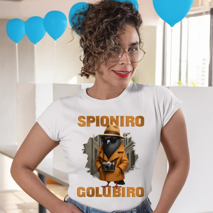 Spioniro Golubiro - Italian Brainrot   - dámské tričko s potiskem