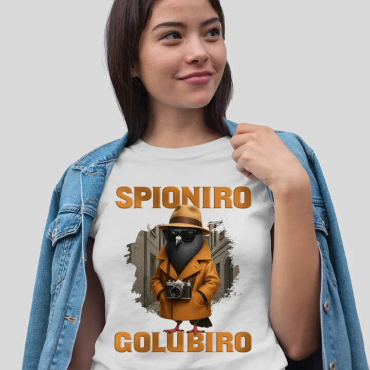 Spioniro Golubiro - Italian Brainrot   - dámské tričko s potiskem
