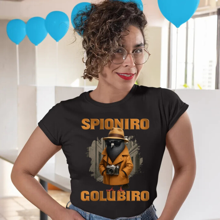 Spioniro Golubiro - Italian Brainrot   - dámské tričko s potiskem