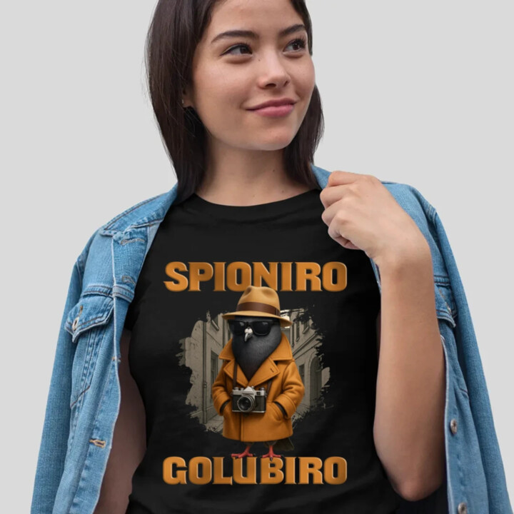 Spioniro Golubiro - Italian Brainrot   - dámské tričko s potiskem