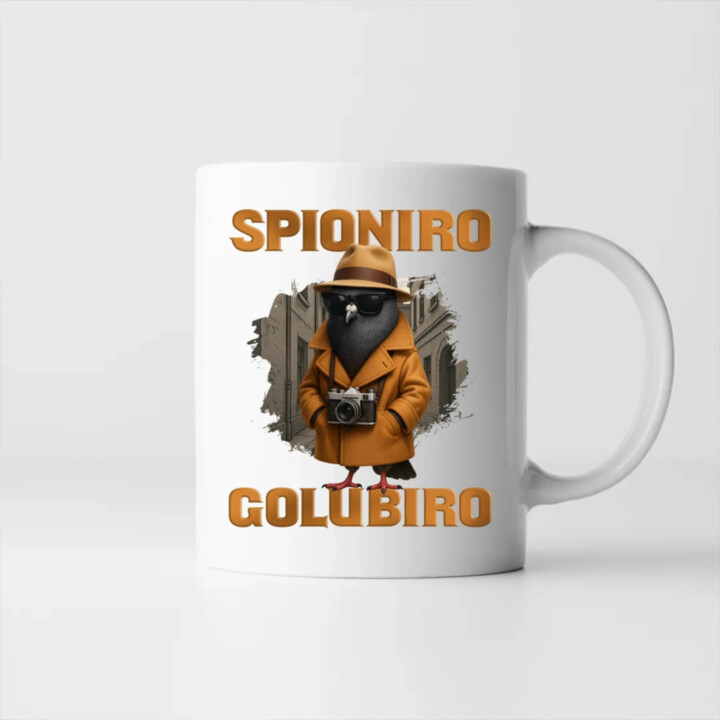Spioniro Golubiro - Italian Brainrot  - hrnek s potiskem