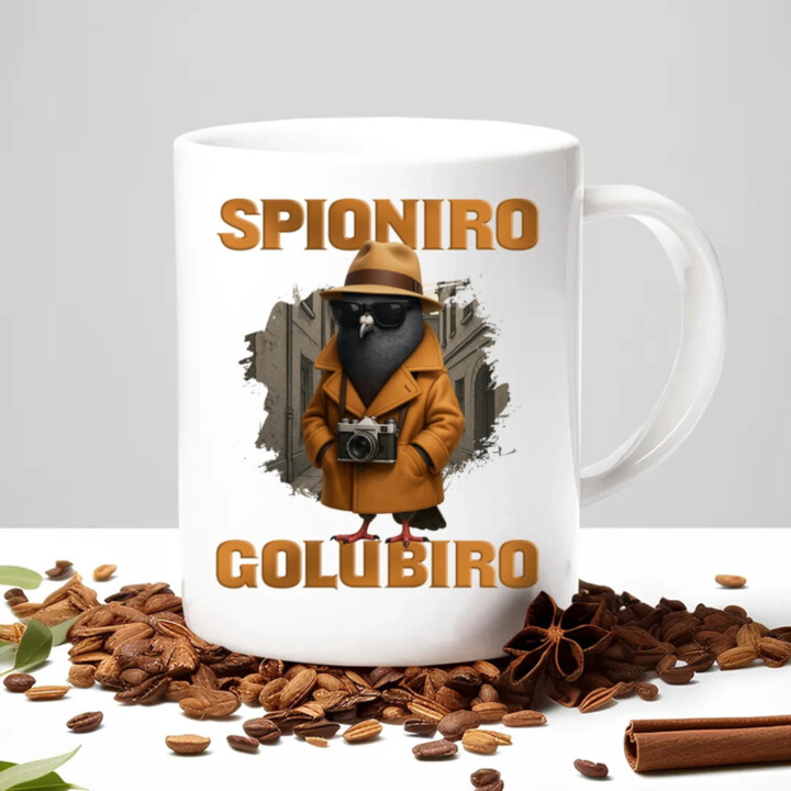Spioniro Golubiro - Italian Brainrot  - hrnek s potiskem