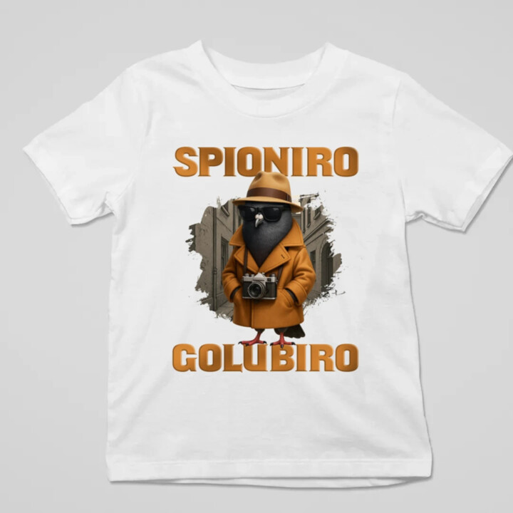 Spioniro Golubiro - Italian Brainrot  - dětské tričko s potiskem