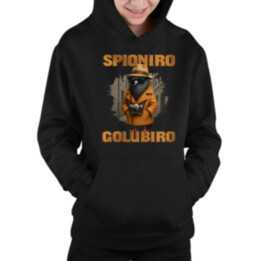 Spioniro Golubiro - Italian Brainrot  - dětská mikina s kapucí